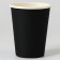 Paper glasses, 6 pcs, black color