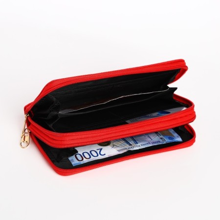 Women's wallet on lightning, red color-3
