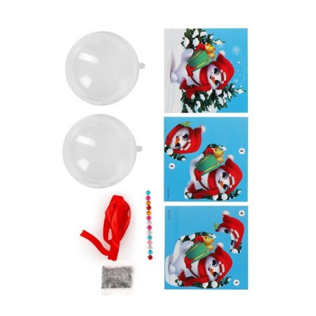 New Year's set for creativity. Application in the ball "New Year! Snowman ", D = 10 cm-2