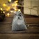 Gift bag from canvases, beige, 7 x 9 cm