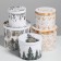 A set of gift boxes 5 in 1 “white gold”, 13 x 14–19.5 x 22 cm, New Year