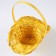 Wicker basket, bamboo, yellow, with a bend, (hat)