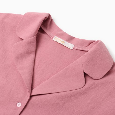 Пижама женская (рубашка и шорты) KAFTAN "Basic" р.44-46, розовый-6