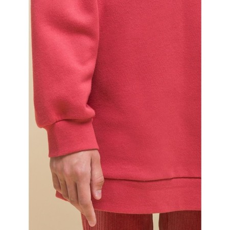 Sweatshirt for girls, height 110 cm, red color-8