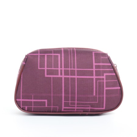 Cosmetic bag with lightning, burgundy color-1