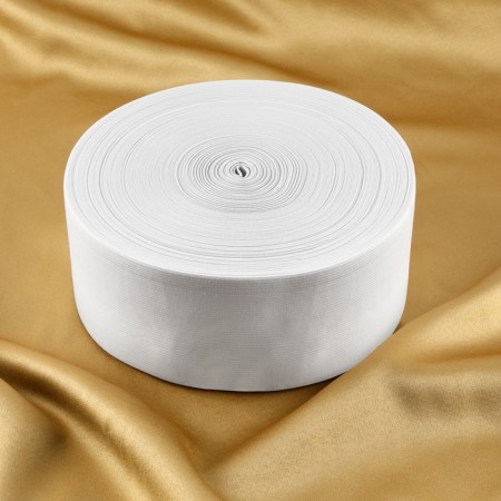 Knitted elastic 80mm 40 ± 2m white au-2