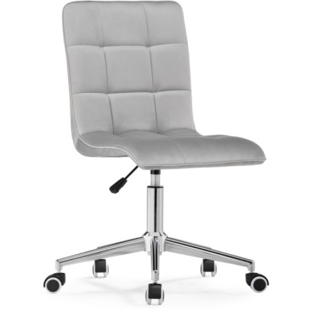 Computer chair ATV metal/velor, chrome/light gray 42x57x86 cm