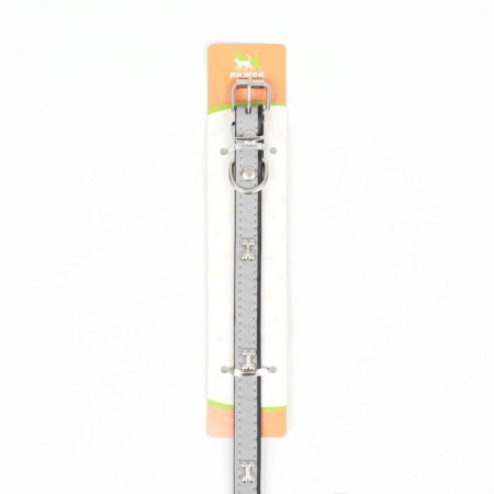 A collar with bones reflective, 37 x 1.3 cm, Osh 26-33, black-7