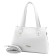 Female bag, artificial leather, white 35x8x24 cm