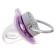 Set: Nipple - Orthodontic dummy with a holder, Little Princess, with a cap, from 6 months, pink/silver, rhinestones