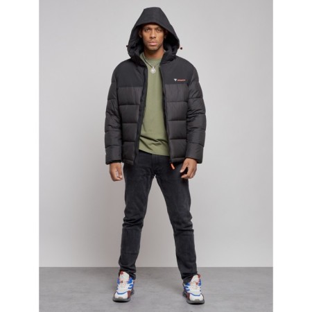 Sports male winter, size 60, black color-4