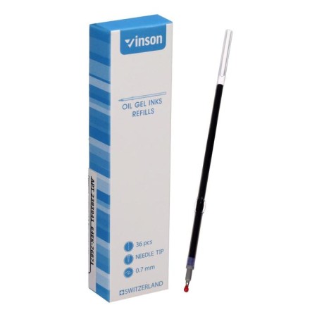 Ballic shaft 0.7 mm, with ears for automatic Vinson handles, oil -based, 107 mm, blue ink blue