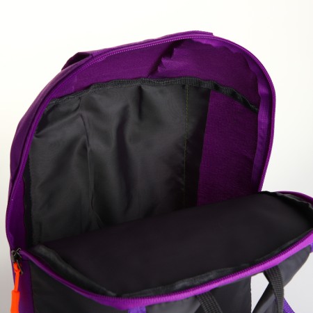 Sports' backpack on lightning, Textura, external pocket, purple color-7