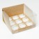 Confectionery folding box for 9 cupcakes Kraft 23.5 x 23 x 14