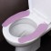 The sticker for the toilet is plain, 2 pcs (purple)