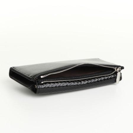 Women's wallet on magnets, black color-3