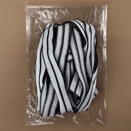 Braid knitted lamps 25 mm, 9.1 ± 0.5 m, black/white color-3