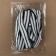 Braid knitted lamps 25 mm, 9.1 ± 0.5 m, black/white color