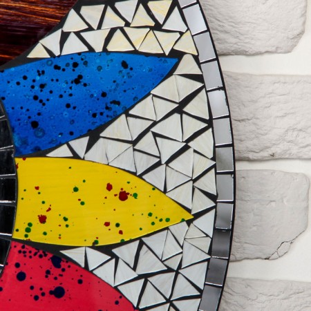 Mirror panel "multi -colored sun" 60x1x60 cm-1