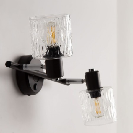 Sconces Citilux "Artist" CL510525, 37x15 cm, 2x40W, E14, brown color-6
