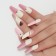 Line overhead nails, 12 pcs, with adhesive plates, ballerina shape, multi -colored