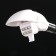 Lupa desktop 10x d = 12 cm, on a flexible leg with backlight, white