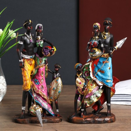 Souvenir Polystone "Family from Nairobi" MIX 29.5x8.5x15 cm-4