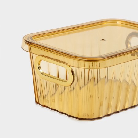 Storage container with a lid "City", 18 × 13 × 8 cm, color mix-4