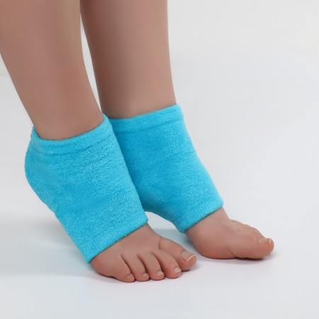 Pedicure heater, moisturizing, terry, with silicone tab, One Size, Blue Color-2