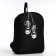 School Textile Backpack "Sneakers", 38x14x27 cm, black color