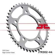 The rear star, driven JTR302 steel, chain 530, 44 teeth