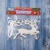 Christmas tree decoration "Running deer" 10x15 cm, white