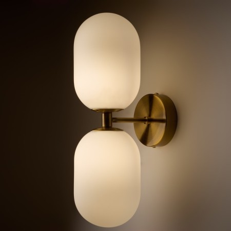 Бра Freya FR1012WL-02BS Sharlot, 120х180х390 мм, G9, 2х28Вт, цвет латунь-7