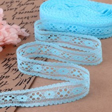 Capricon lace, 22 mm × 10 ± 1 m, blue color
