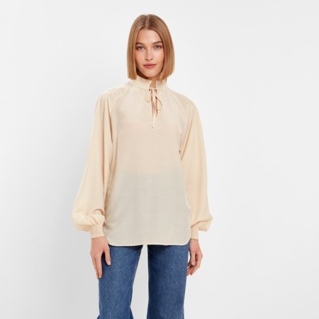 Women's blouse Minaku: Enjoy Milk color, rr 44