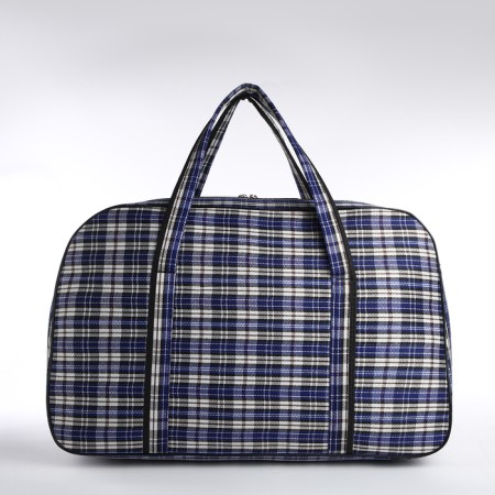Road bag with lightning, outer pocket, long belt, blue/white color-1