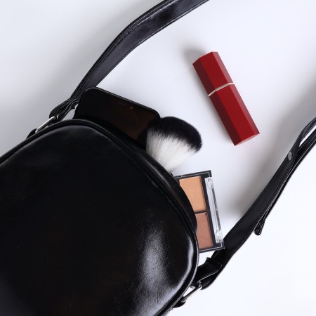 Bag Cross-Bodi with a zipper, black color-8