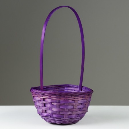 Wicker basket, 20 x 11/35 cm, purple, bamboo