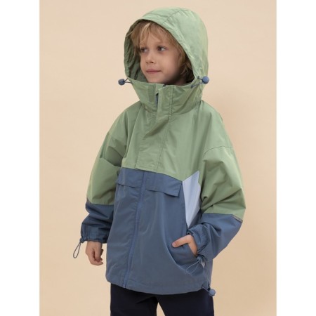 Windbreaker for boys, height 116 cm, green color