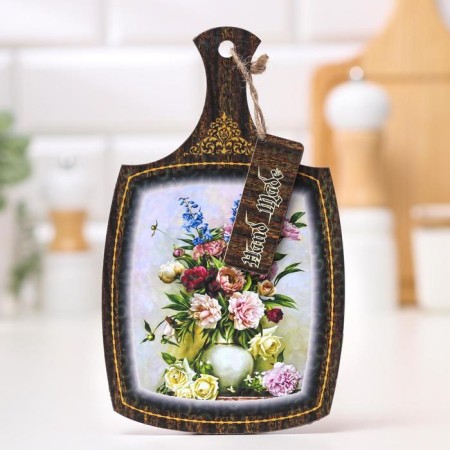 Decorative board "Light Flower set", 22.6x13.5x0.5 cm