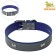 The collar is wide with bones, reflective, 66 x 3.5 cm, Osh 48-58 cm, blue
