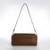Bag Women's Messenger on the Textura valve, medium size, dark brown color
