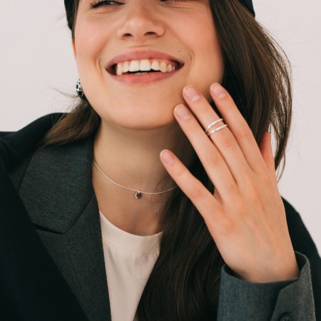 Ring "Modern" line, color silver, dimensionless-2