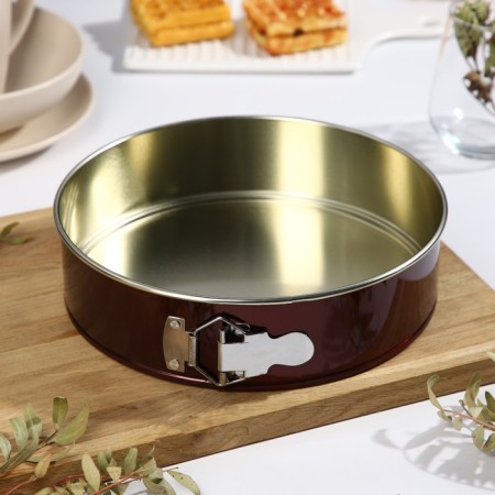 Form for baking and layout with the size of the size “Nikis”, D = 24 cm, h = 6 cm, anti -stick coating, color mix-15