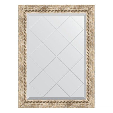 Mirror with engraving in the baguette frame, Provence with weaving 70 mm, 63x86 cm