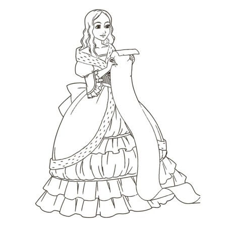 Princesses. Cool coloring pages-1