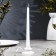Retro candlestick metal per 1 candle, 10x4 cm, white