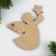 The suspension is wooden on the “Angel” substrate 9.4 x 7.1 cm.