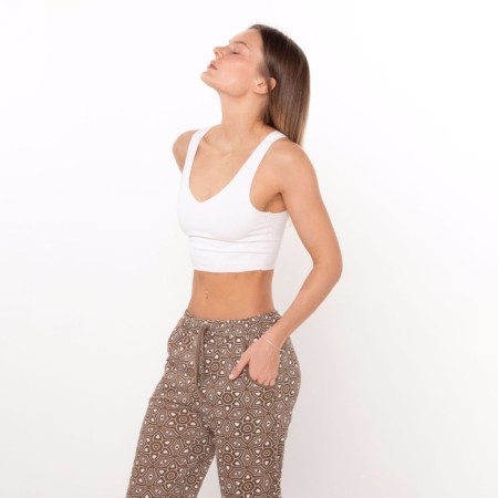 Women's pants, beige color, size 48-3