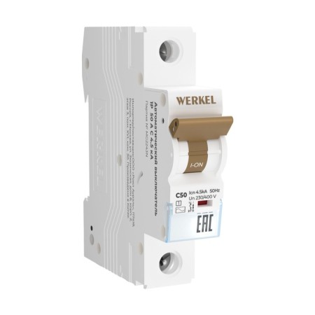 Aircraft circuit breaker 1P 50 A C 4.5 KA W901P504